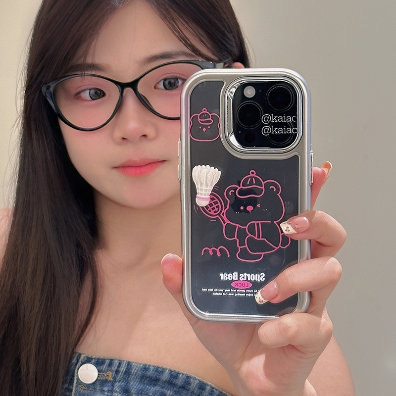 Badminton Quotes - Korea Cute 3D Badminton Bear Case
