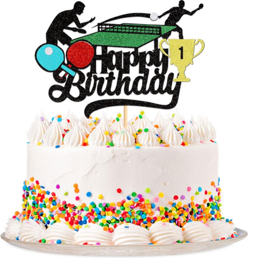 Ping Pong Cake Topper Happy Bi - Badminton Quotes review and price