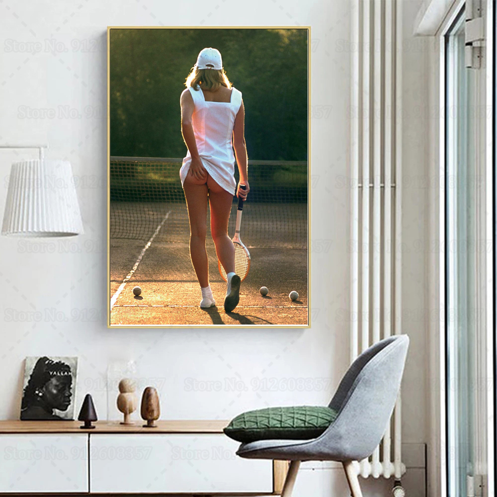 Sexy Tennis Girl Poster Sunset - Badminton Quotes review and price