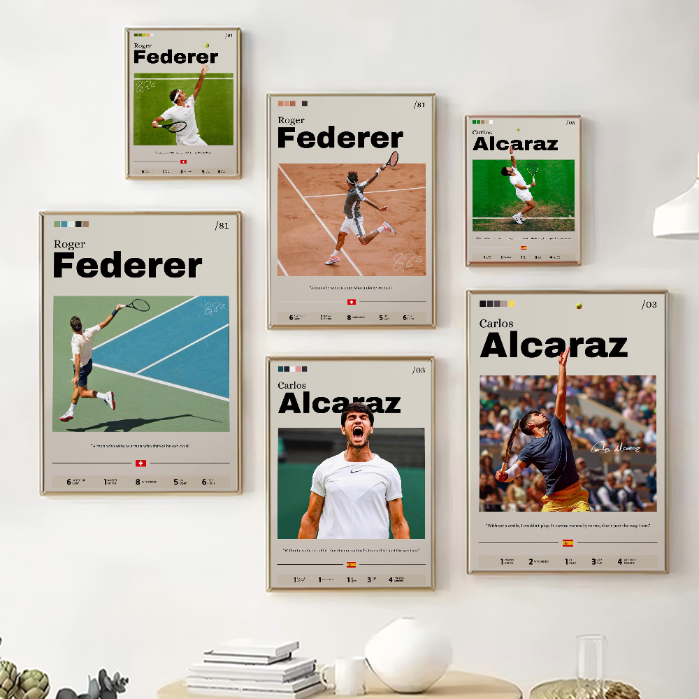 Tennis star Federer Alcaraz Po - Badminton Quotes review and price